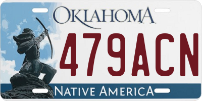 OK license plate 479ACN