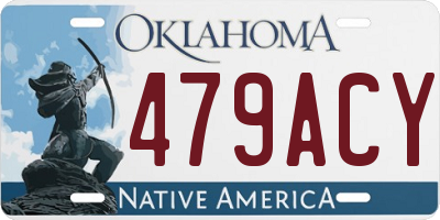 OK license plate 479ACY