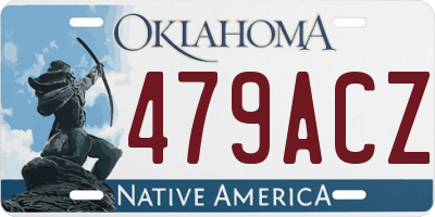 OK license plate 479ACZ