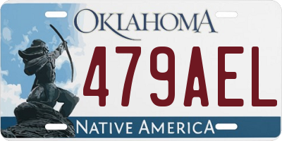OK license plate 479AEL