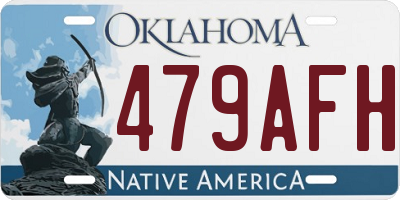 OK license plate 479AFH