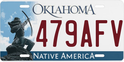 OK license plate 479AFV