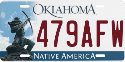 OK license plate 479AFW