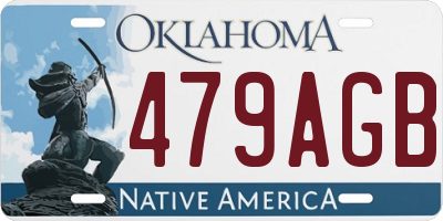 OK license plate 479AGB