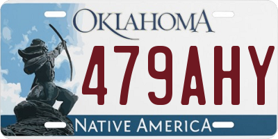 OK license plate 479AHY