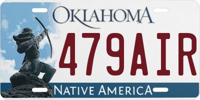 OK license plate 479AIR