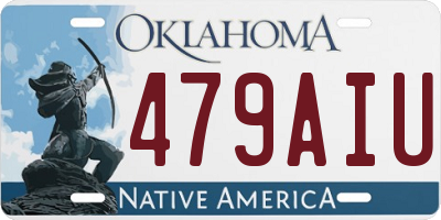 OK license plate 479AIU