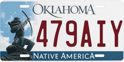 OK license plate 479AIY