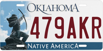 OK license plate 479AKR