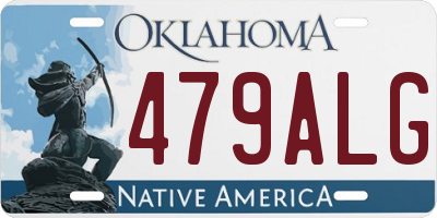 OK license plate 479ALG