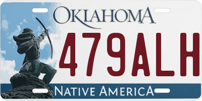 OK license plate 479ALH