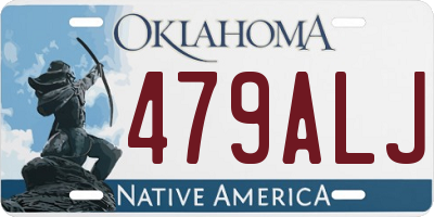 OK license plate 479ALJ