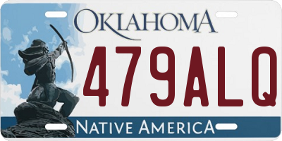 OK license plate 479ALQ