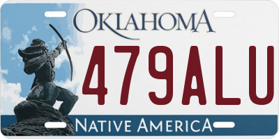 OK license plate 479ALU