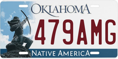 OK license plate 479AMG