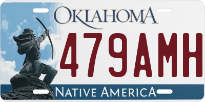 OK license plate 479AMH