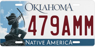 OK license plate 479AMM