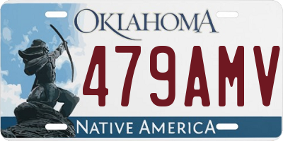 OK license plate 479AMV