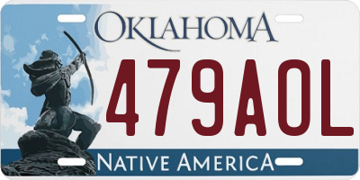 OK license plate 479AOL