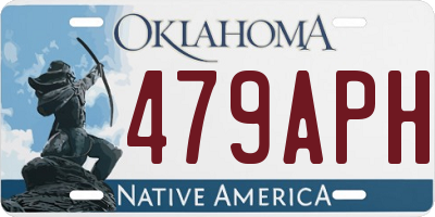 OK license plate 479APH