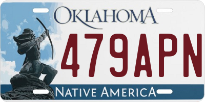 OK license plate 479APN