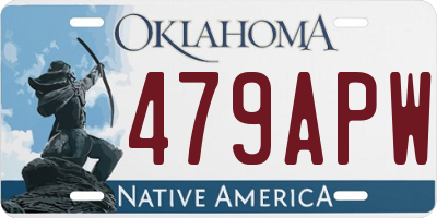 OK license plate 479APW
