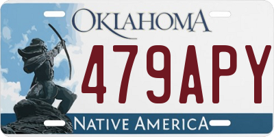 OK license plate 479APY