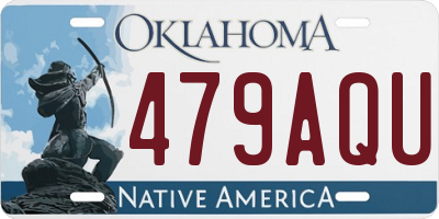 OK license plate 479AQU
