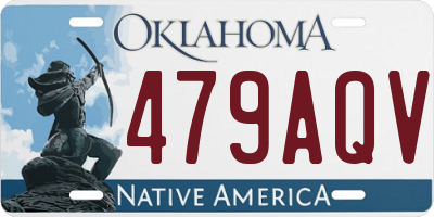 OK license plate 479AQV