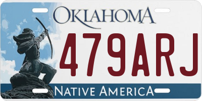 OK license plate 479ARJ