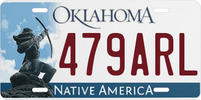 OK license plate 479ARL