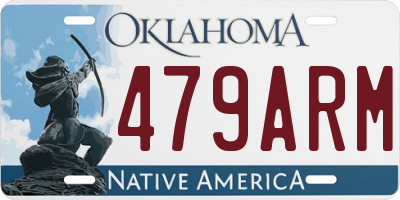 OK license plate 479ARM