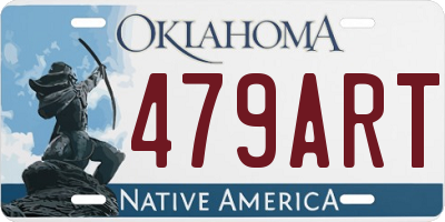 OK license plate 479ART