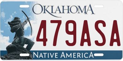 OK license plate 479ASA