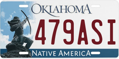 OK license plate 479ASI