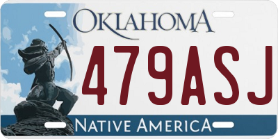 OK license plate 479ASJ