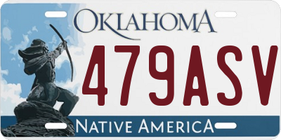 OK license plate 479ASV