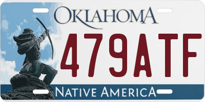 OK license plate 479ATF