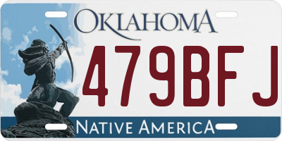 OK license plate 479BFJ