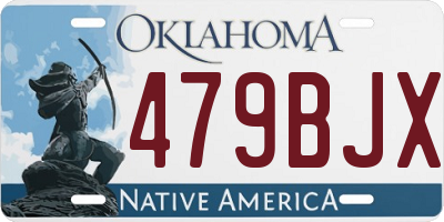 OK license plate 479BJX