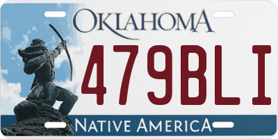 OK license plate 479BLI