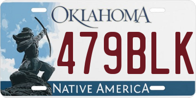 OK license plate 479BLK