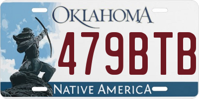 OK license plate 479BTB