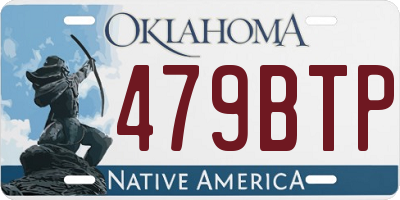 OK license plate 479BTP