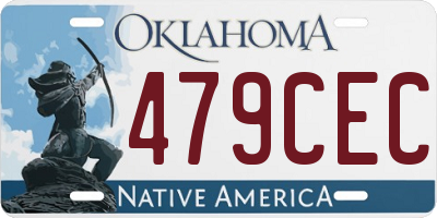 OK license plate 479CEC