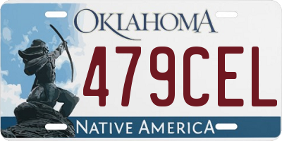 OK license plate 479CEL