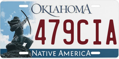 OK license plate 479CIA