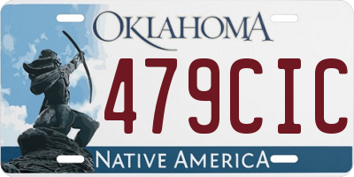 OK license plate 479CIC