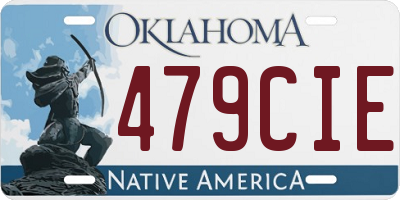 OK license plate 479CIE
