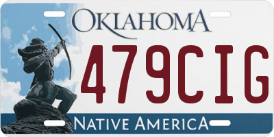 OK license plate 479CIG